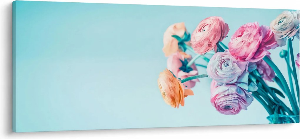 Obraz - Kvety vo váze (120x50 cm)