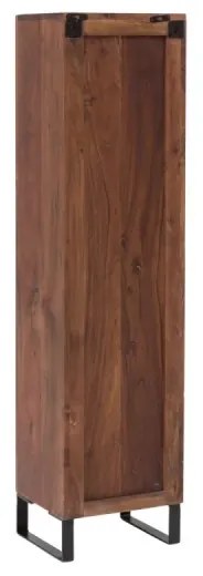 furniture-nabytek.cz - Masívna kúpeľňová vysoká skrinka Sydney z akácie, lakovaná, hnedá