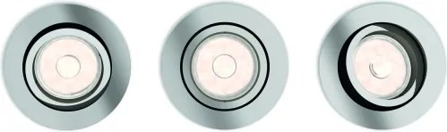 Philips 50393/11/PN – Sada 3× LED RGBW stmievateľných podhľadových svietidiel 1×GU10/4,8W/230V, chróm, s diaľkovým ovládaním