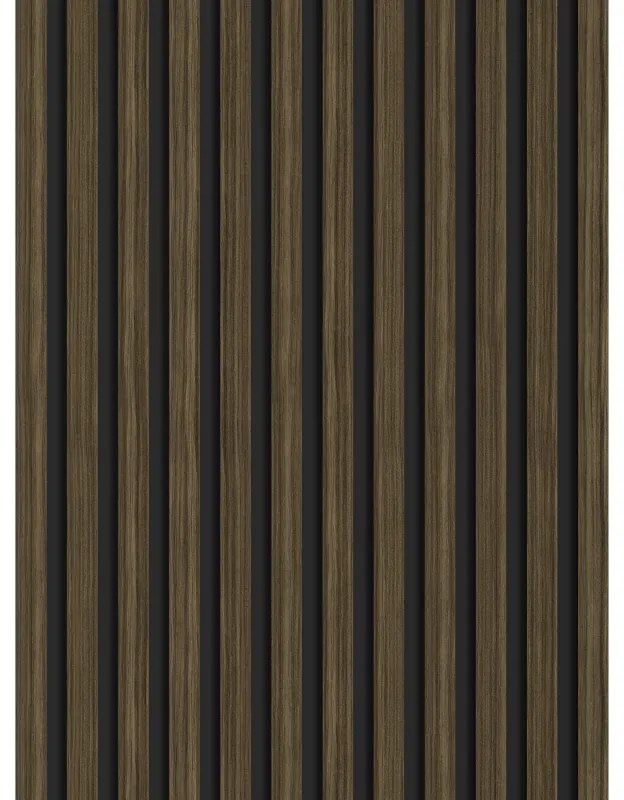 Mexen Lam-B, akustické stenové lamely 275 × 30 cm, HDF doska 4 mm, technická dyha, eben kráľovský, S100-275307-3015-020