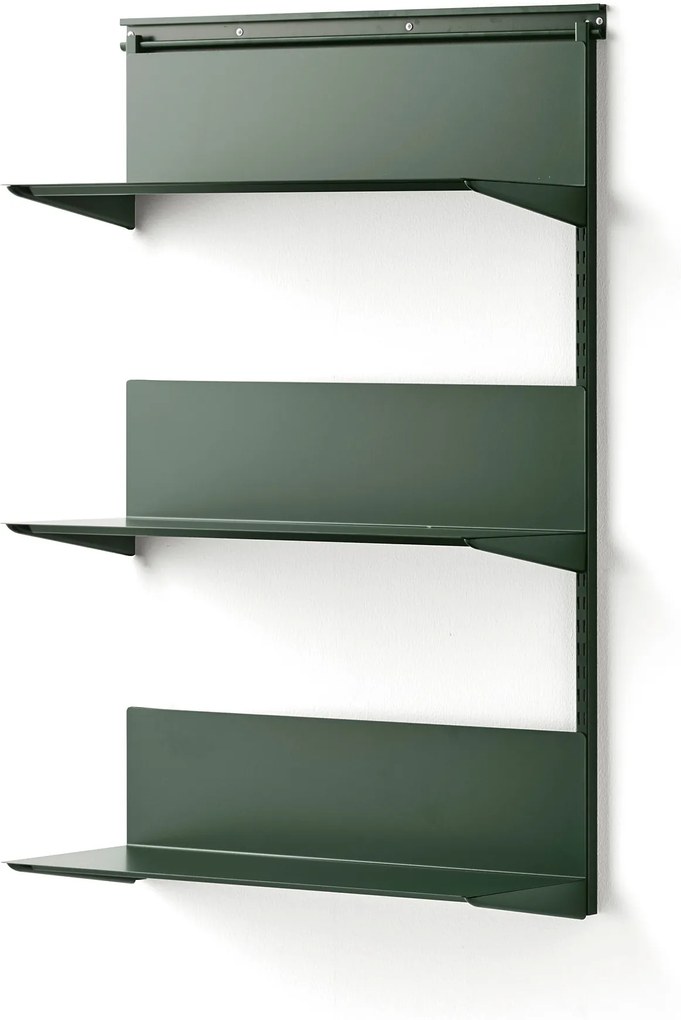 Nástenný regál Shape, prídavná sekcia, 1237x805x300 mm, zelený