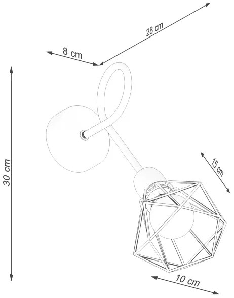 Sollux SL.1108 - Nástenné svietidlo ARTEMIS 1xE14/40W/230V čierna