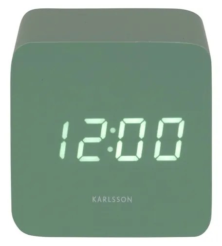 Karlsson 5982GR dizajnové LED hodiny s budíkomzelené, 7 cm