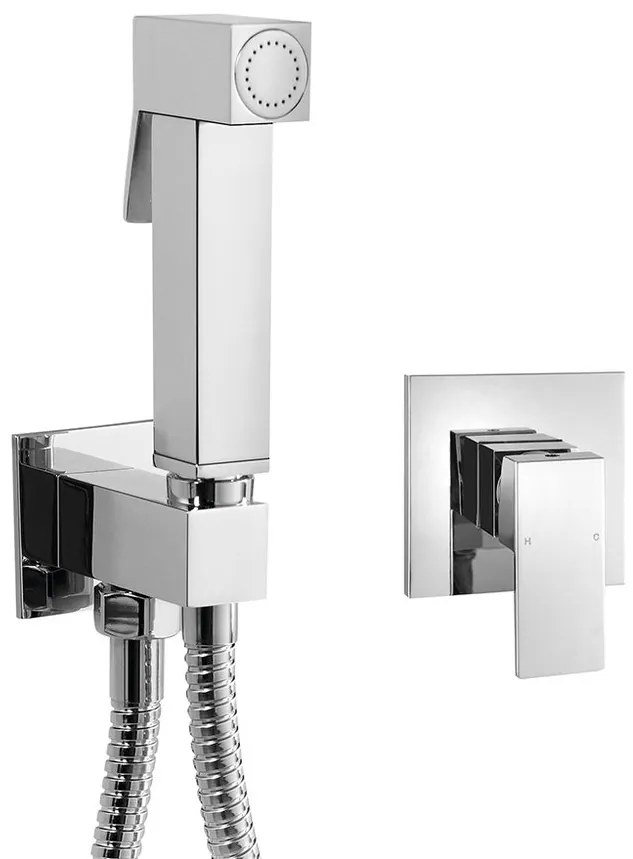 Sapho Sapho, LATUS podomietková batéria s bidetovou spŕškou Latus, hranatá, 1102-46-01