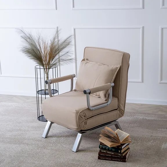 Kreslo pohovka rozkladacia PRATO bežová - vintino.sk