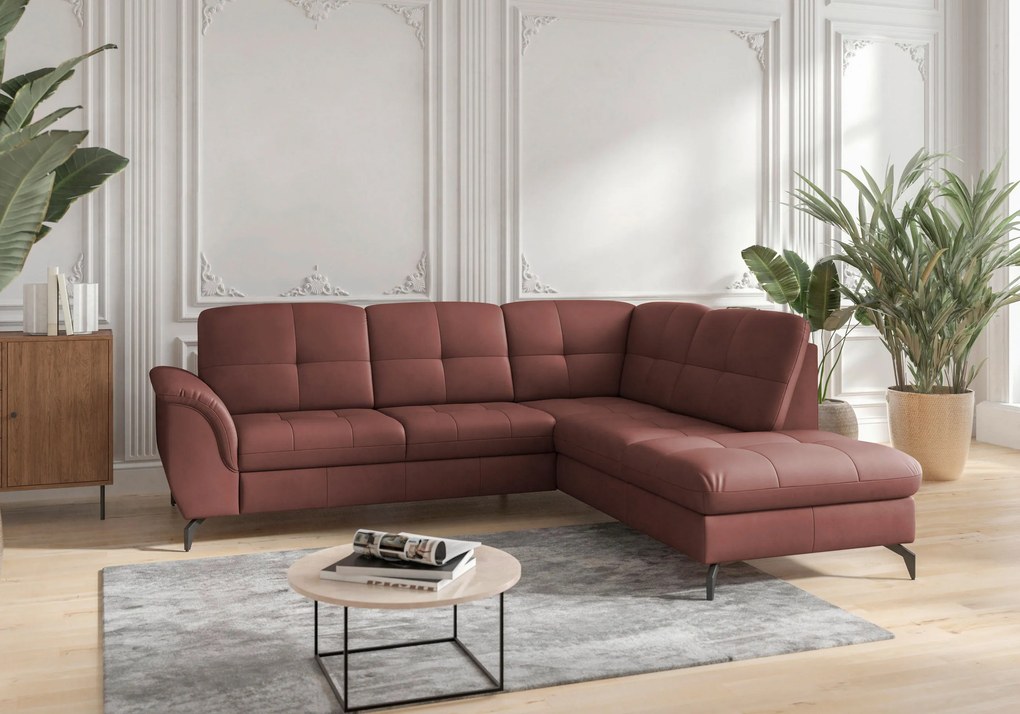 XXXLutz ROHOVÁ SEDAČKA, koža, červenohnedá Sit & More - Sedačky - 00014401622S