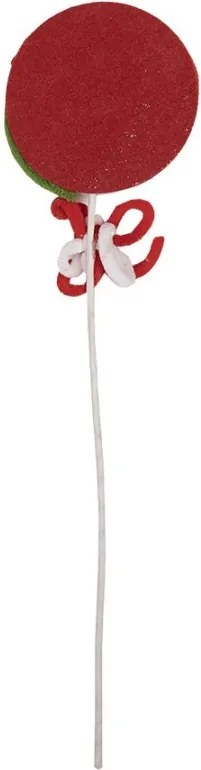 Bielo-červený vianočný zápich lízanky Lollipop - 10*1*42 cm