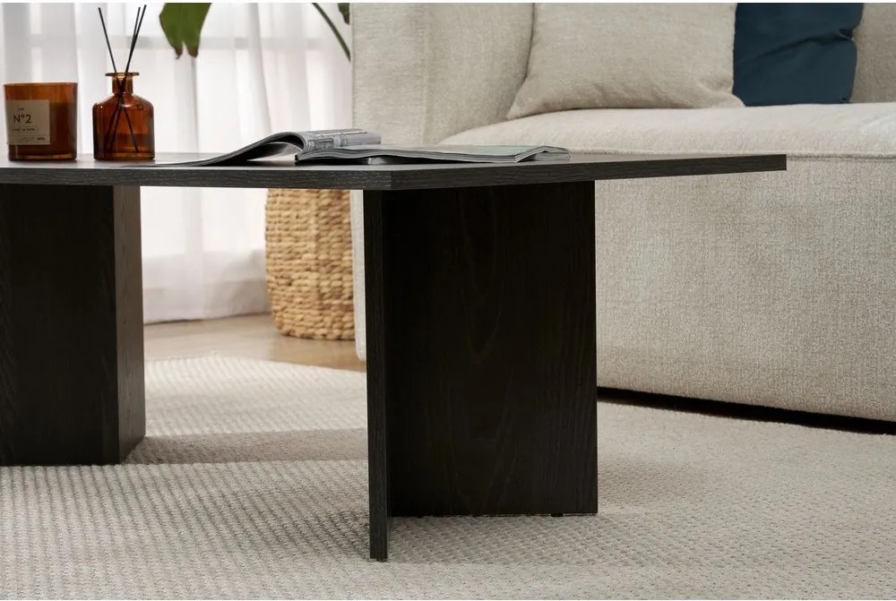 Čierny matný konferenčný stolík 60x119 cm Sabin – Kalune Design