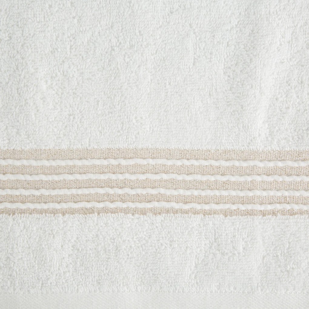 BAVLNENÝ UTERÁK LILA 50X90 CM BIELA