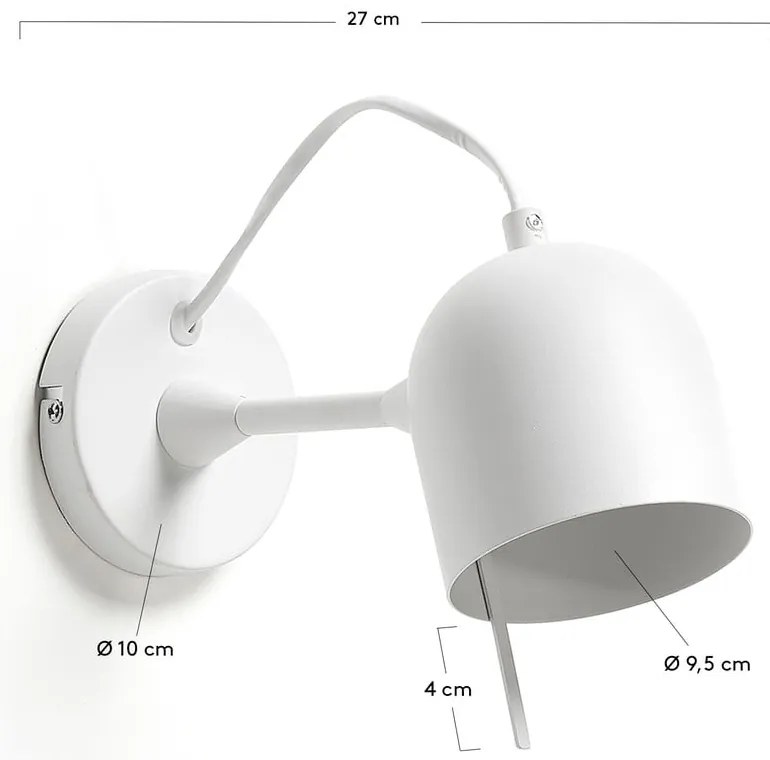Biele nástenné svietidlo Lucilla – Kave Home
