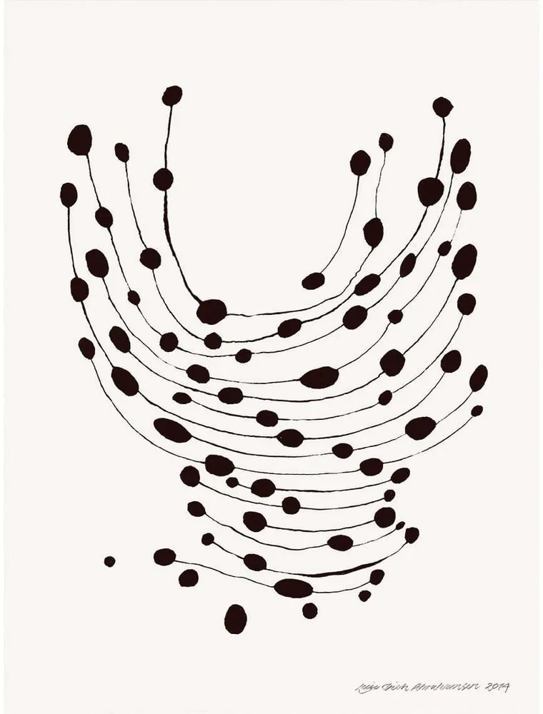 Plagát 30x40 cm Dancing Dots – Leise Dich Abrahamsen – The Poster Club