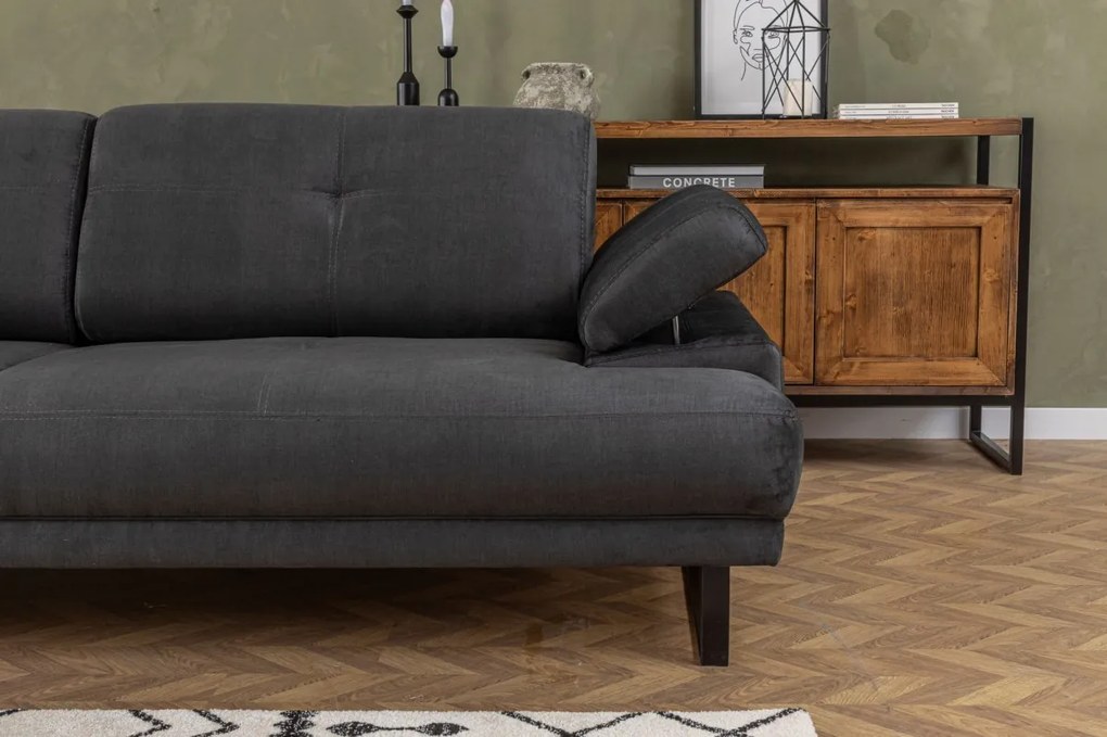 Trojmiestna pohovka Mustang 239 cm antracitová