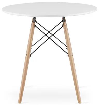 Jedálenský stôl TODI 80 cm - buk/biela
