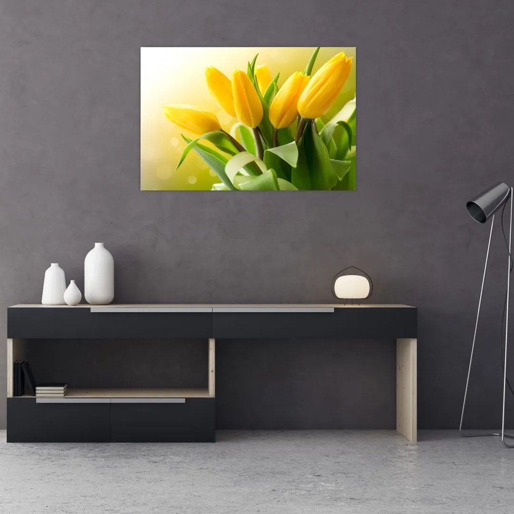 Obraz - Žlté tulipány (90x60 cm)