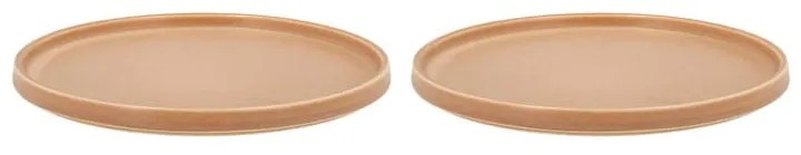 Súprava 2 béžových porcelánových dezertných tanierov Villa Collection Fjord, ø 20,8 cm