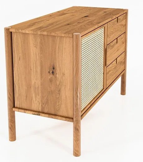 Nízka komoda z dubového dreva 97x69 cm Pola - The Beds