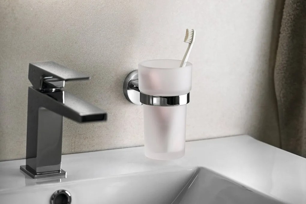 Sapho Sapho, LARISSA pohár, mliečne sklo, čierna/zlatá matná, WS004BG