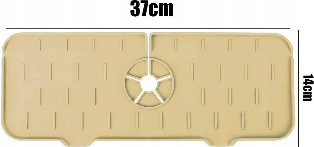 Tutumi Tutumi, silikónová kuchynská podložka 37x14 cm, 322097, biela, HOM-06664