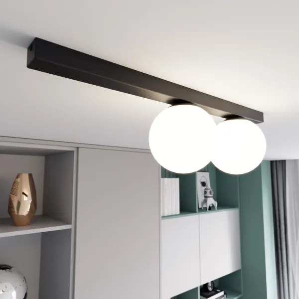 Stropné svietidlo FIT 2xE14/10W/230V čierna/biela