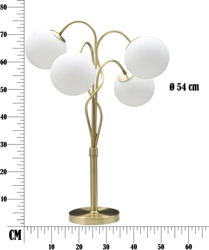 Stolná lampa Glamy 4 Light 74 cm zlatá