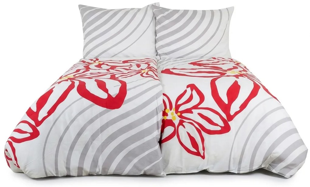 Bavlnené obliečky FLOERIC svetlosivé Rozmer obliečky: 70 x 90 cm | 140 x 200 cm