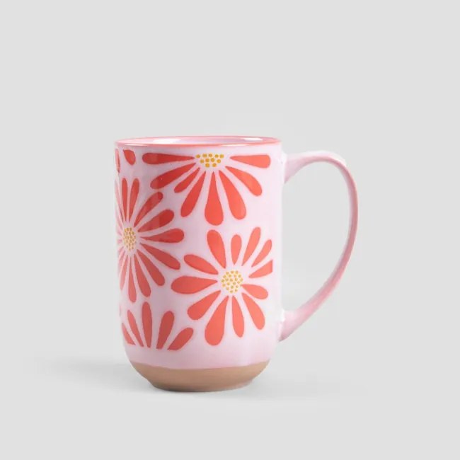 Šálka FABIA ružové kvety 732133 500 ml