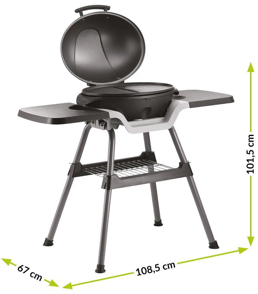 Záhradný elektrický gril NB-E007 2400 W - čierna