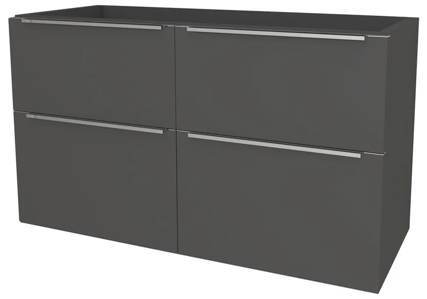 Mereo Mailo, kúpeľňová skrinka 121 cm, chróm madlo, Multidecor, Šedá diamant, MER-CN593SSEDD