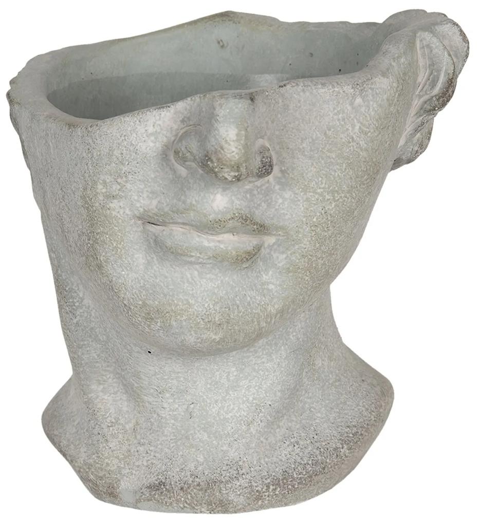 Kvetináč v dizajne rozbité antickej busty Homme - 20 * 18 * 19 cm