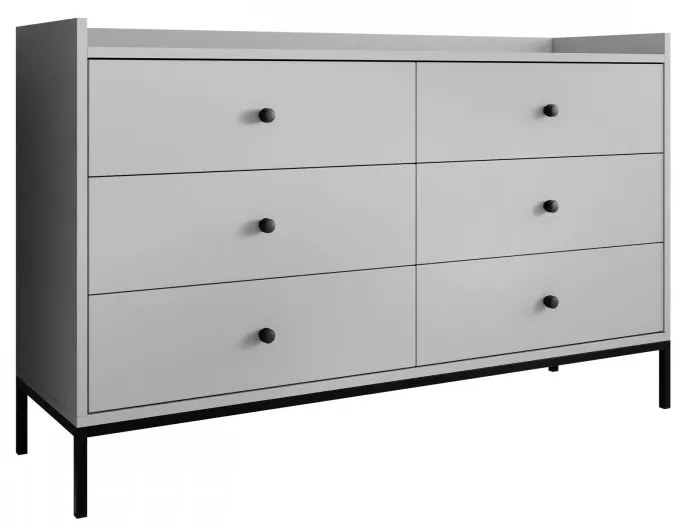 Komoda Tuzzirt 6SZ, Farby: biela