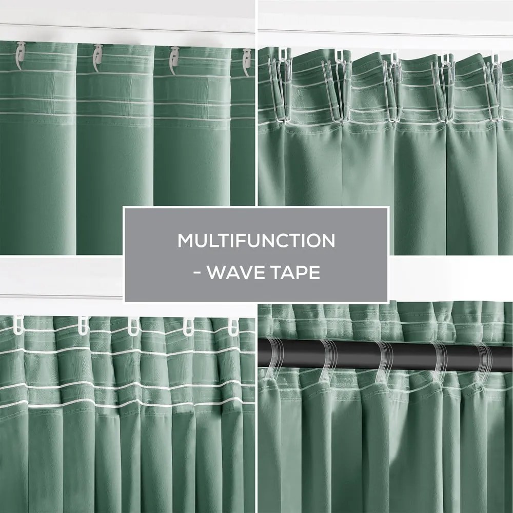 Svetlozelený zatemňovací termo záves 140x270 cm Pleat – Restilo