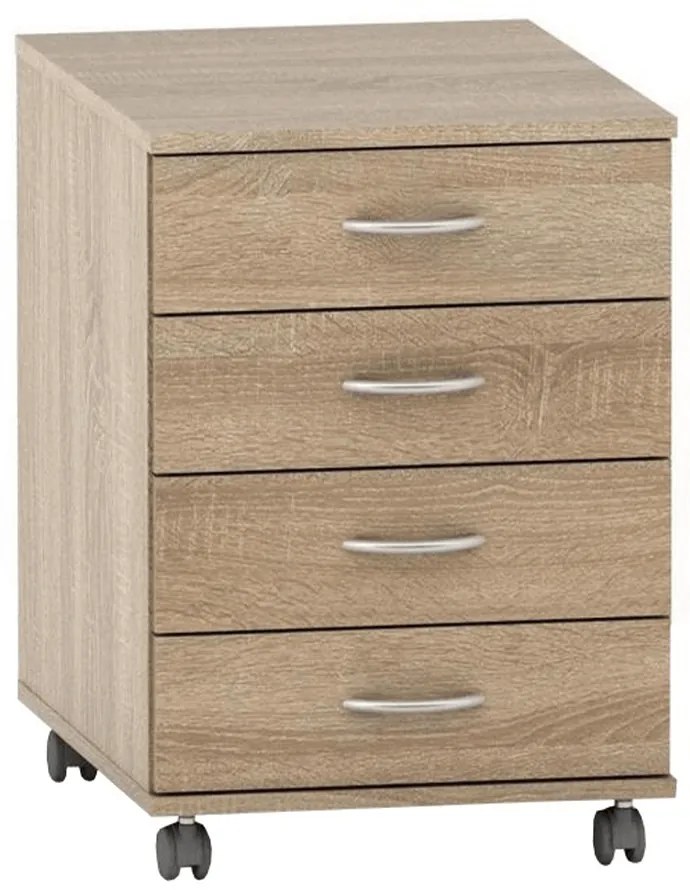 TEMPO ASISTENT 015 komoda na kolieskach, dubSonoma