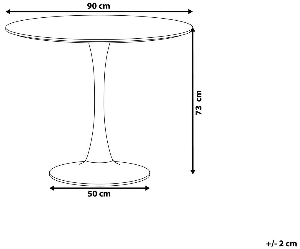 Okrúhly jedálenský stôl ⌀ 90 cm čierny BOCA Beliani