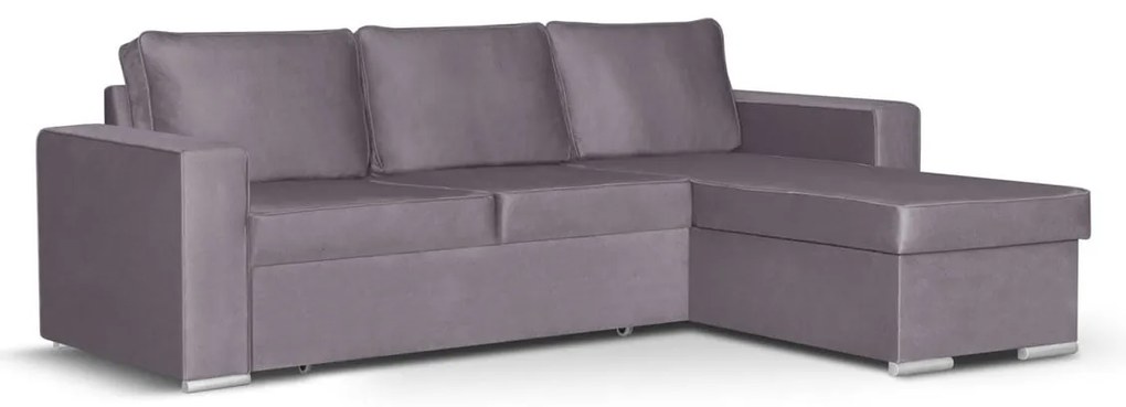 Rohová sedacia súprava s funkciou spania PANORAMO Fialová