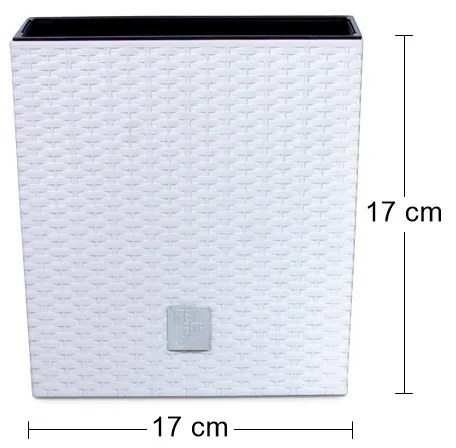 Plastový kvetináč DRTS170L 17 cm - biela