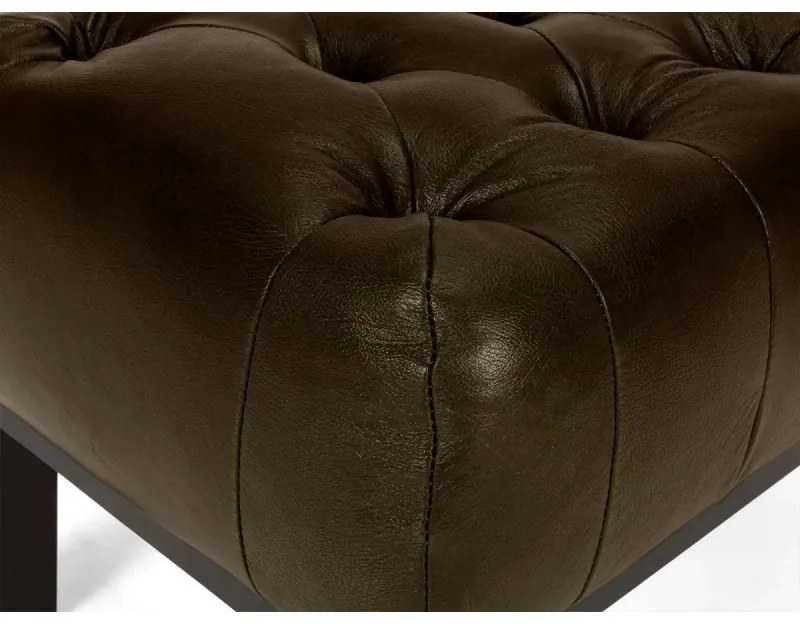 furniture-nabytek.cz - Masívny taburet Chesterfield Kingsfield z pravej kože, hnedý