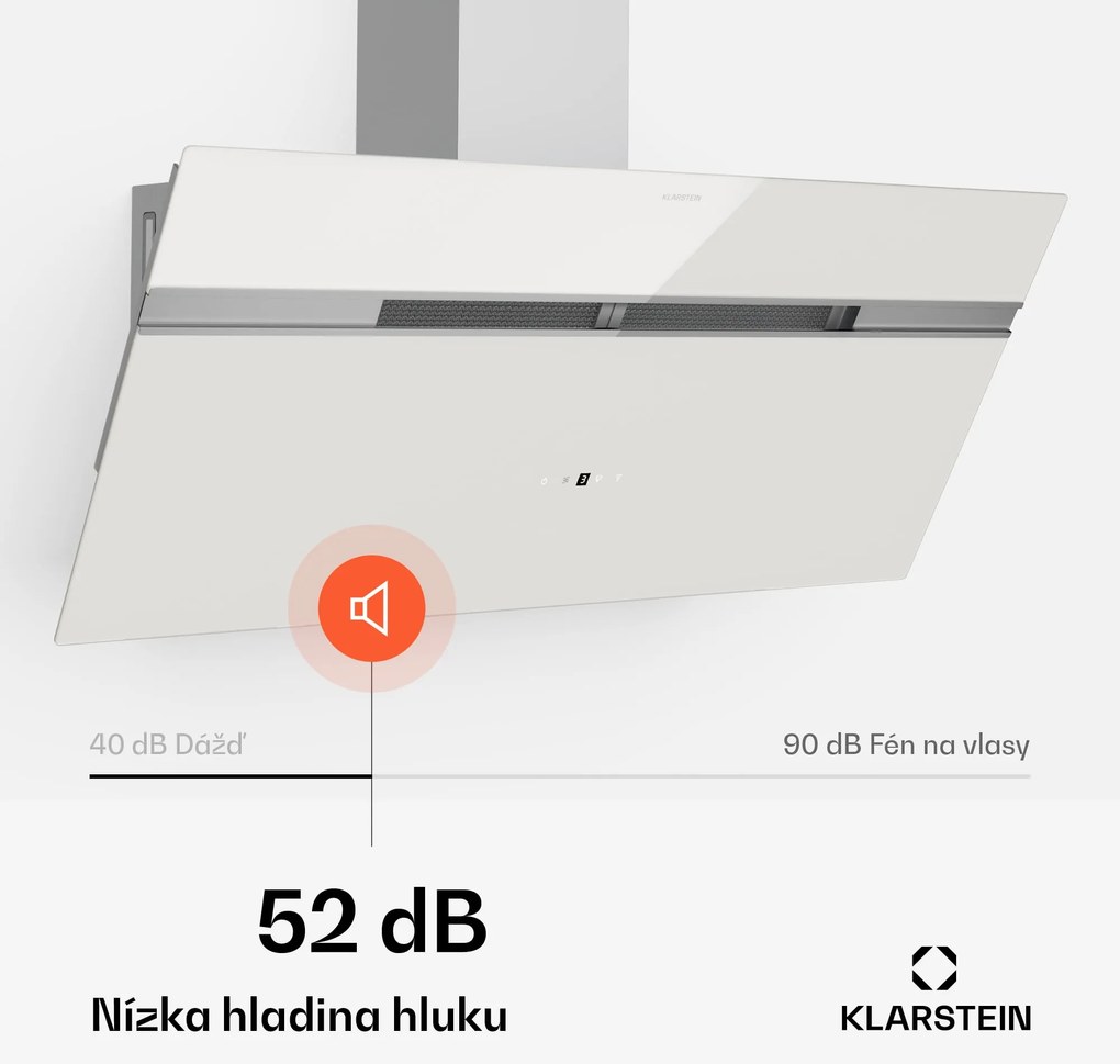 Klarstein Alina digestor, 90 cm, 690 m³/h, Tichý, EEK A++