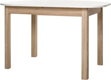 Rozkladací jedálenský stôl Toledo 120x90 cm, dub sonoma/biely%