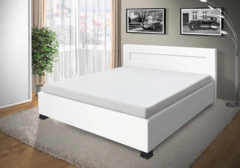 Luxusná posteľ Mia 120x200 cm Farba: eko bílá, úložný priestor: nie