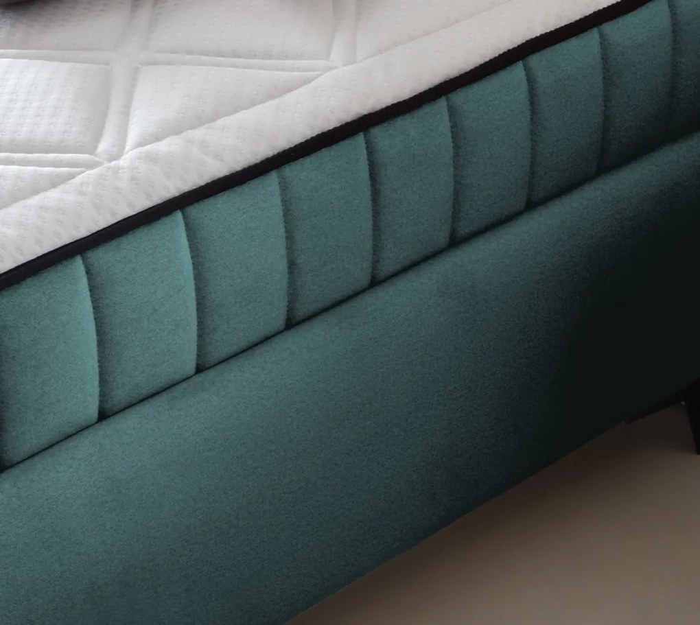 Posteľ Joy 180x200 cm, modro-zelená aqua látka