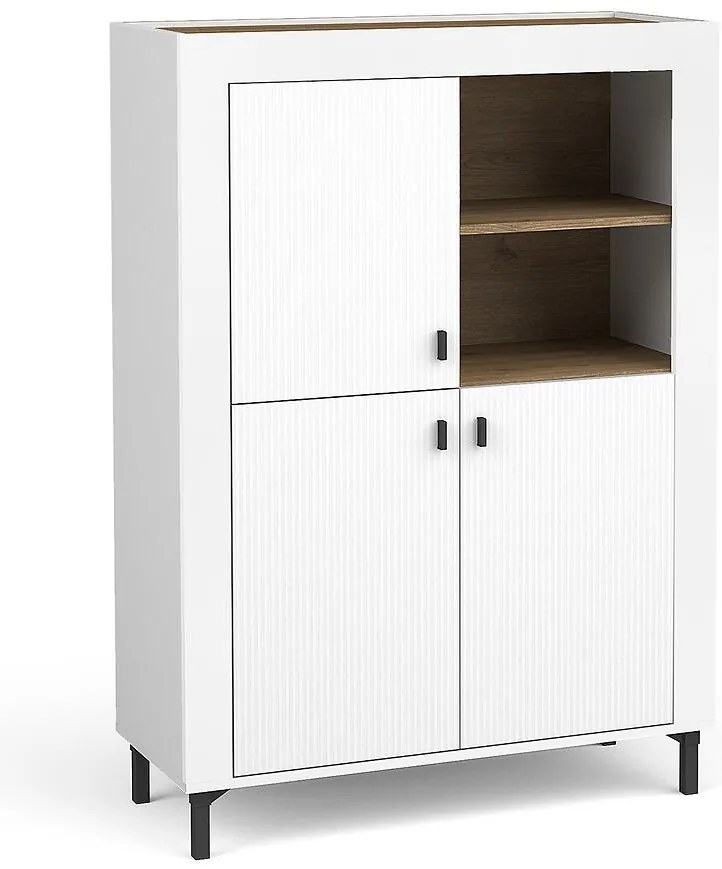 Komoda Mossa M05 3D dub whisky/biely mat