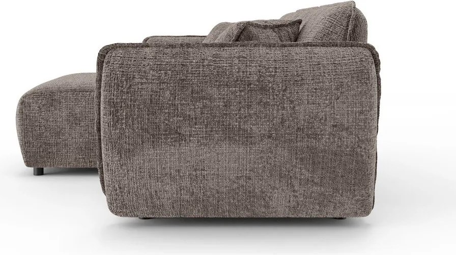 Taupe ženilková rohová pohovka (ľavý roh/s leňoškou) Nelia – Ropez