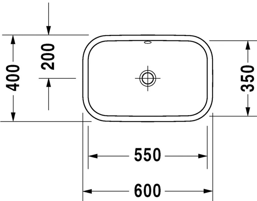 Duravit Happy D.2 - Umývadlová misa 600x400 mm, s prepadom, biela 2314600000