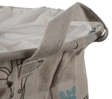 Kruzzel 22013 Kôš na hračky šedá s potlačou