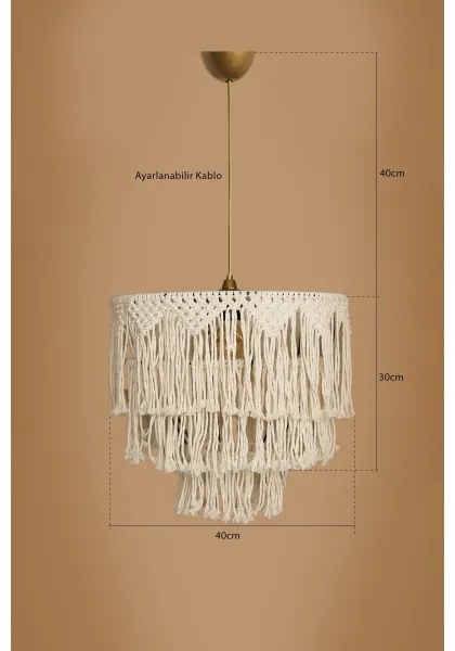 Závesný luster na lanku RIMINI 1xE27/40W/230V krémový