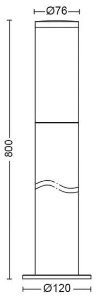 Philips - Vonkajšia lampa UTRECHT 1xE27/20W/230V 80 cm IP44