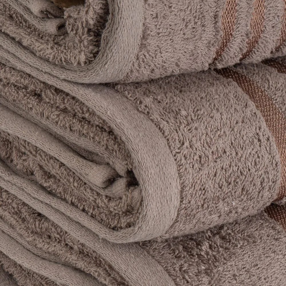 Hnedý froté bavlnený uterák 30x50 cm Simple – Casa Selección