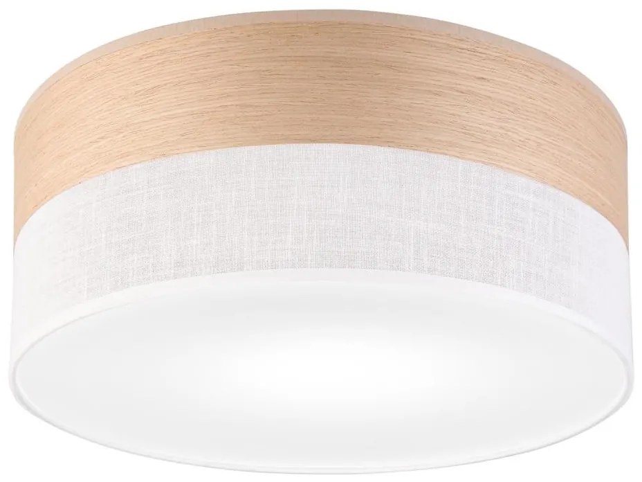 Stropné svietidlo SIRJA WOOD 1xE27/15W/230V pr. 35 cm biela/dub