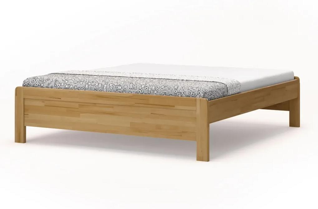 BMB KARLO s nízkymi čelami - masívna buková posteľ 160 x 210 cm, buk masív