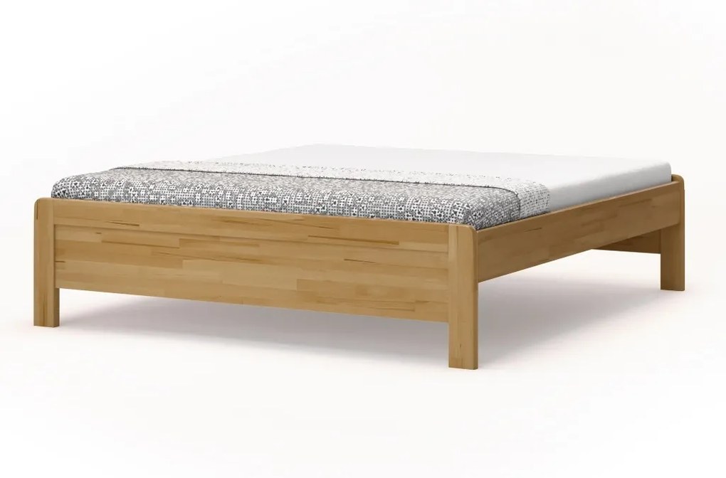 BMB KARLO s nízkymi čelami - masívna buková posteľ 180 x 200 cm, buk masív